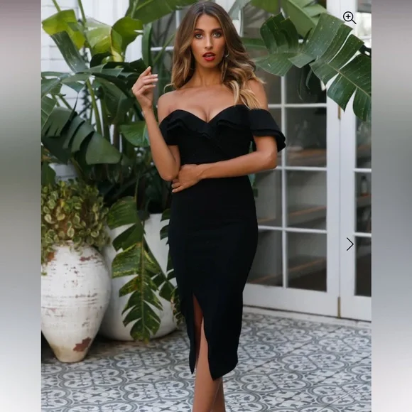 Hello Molly Tokyo Rose Midi dress black Size Small - Picture 3 of 8